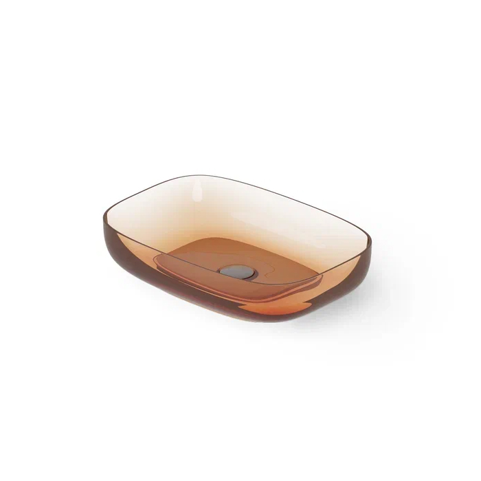 Dea Design Washbasins Раковина, накладная, без отв, Glasstech, прозрачная смола, цвет: Sunset R1