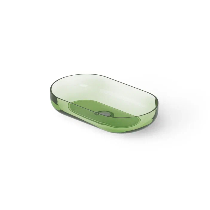 Dea Design Washbasins Раковина, накладная, без отв, Glasstech, прозрачная смола, цвет: Emerald R3