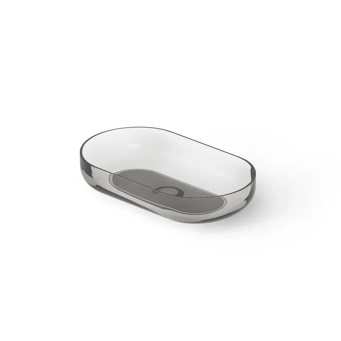 Dea Design Washbasins Раковина, накладная, без отв, Glasstech, прозрачная смола, цвет: Smoky Black R4