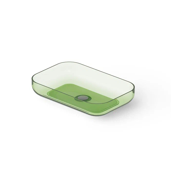 Dea Design Washbasins Раковина, накладная, без отв, Glasstech, прозрачная смола, цвет: Emerald R3