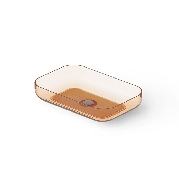 Dea Design Washbasins Раковина, накладная, без отв, Glasstech, прозрачная смола, цвет: Sunset R1