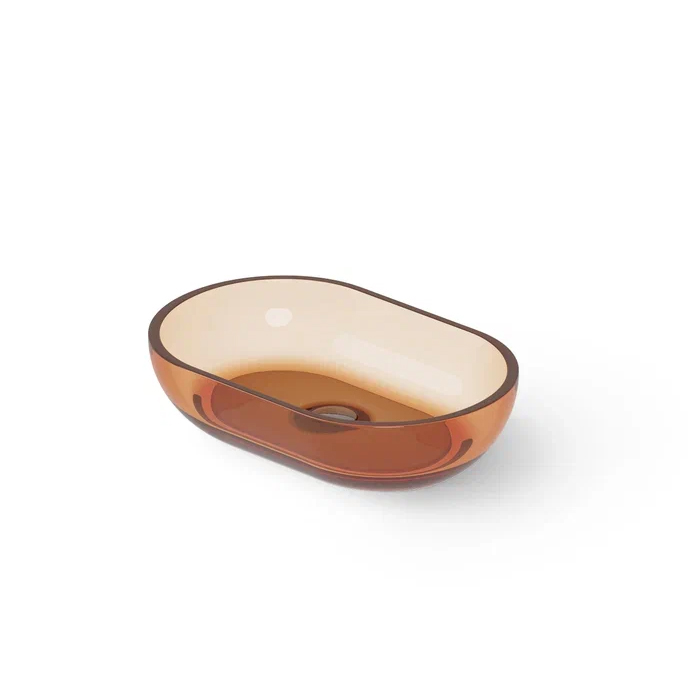 Dea Design Washbasins Раковина, накладная, без отв, Glasstech, прозрачная смола, цвет: Sunset R1