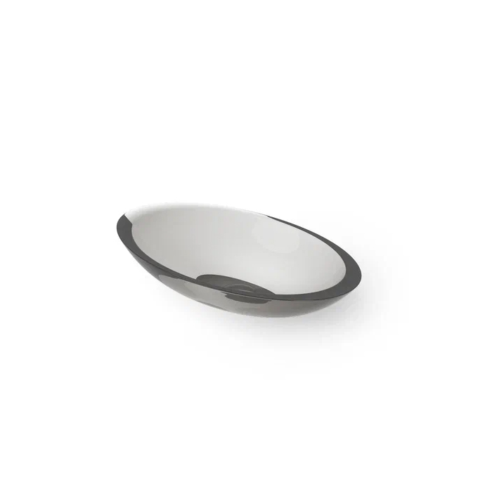 Dea Design Washbasins Раковина, накладная, без отв, Glasstech, прозрачная смола, цвет: Smoky Black R4