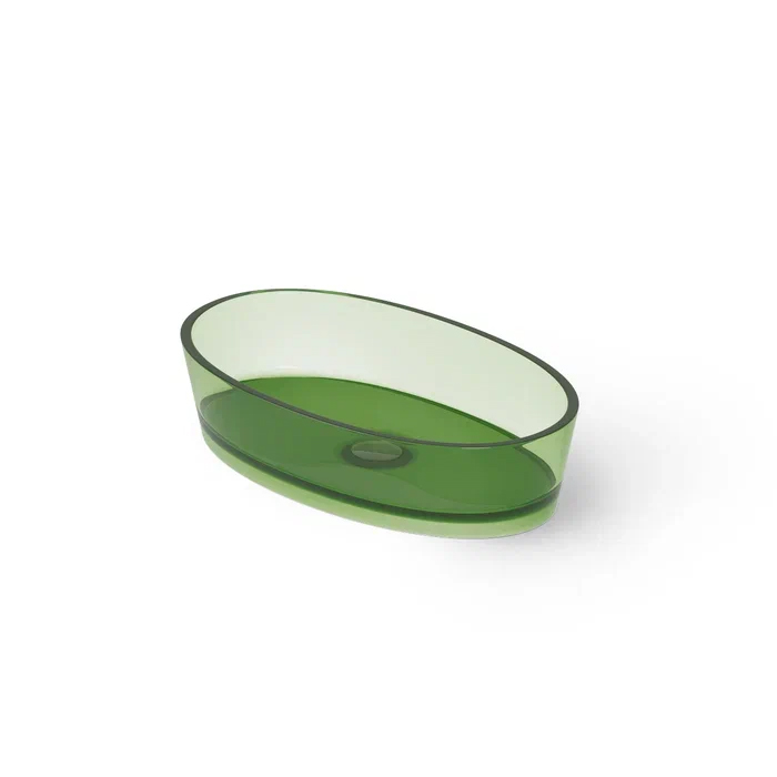 Dea Design Washbasins Раковина, накладная, без отв, Glasstech, прозрачная смола, цвет: Emerald R3
