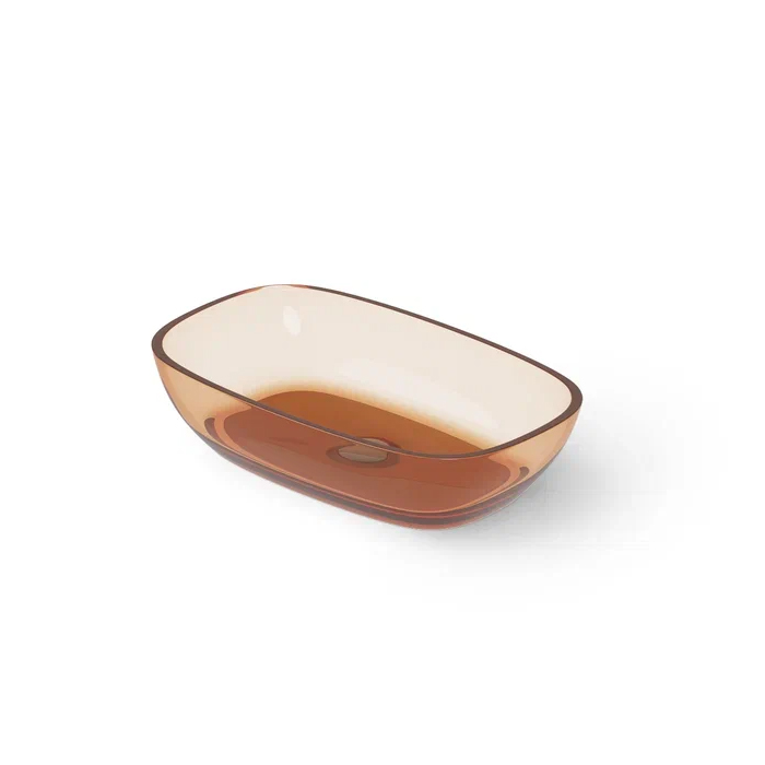 Dea Design Washbasins Раковина, накладная, без отв, Glasstech, прозрачная смола, цвет: Sunset R1