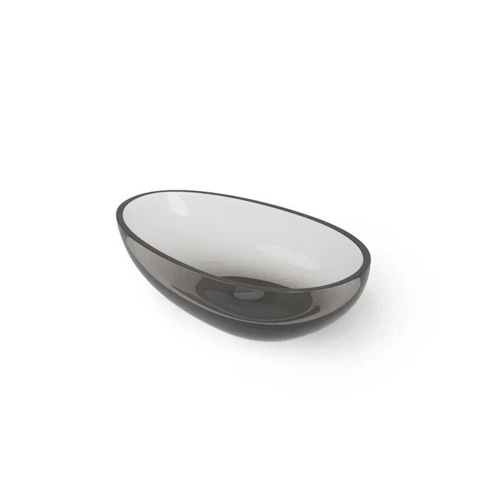 Dea Design Washbasins Раковина, накладная, без отв, Glasstech, прозрачная смола, цвет: Smoky Black R4
