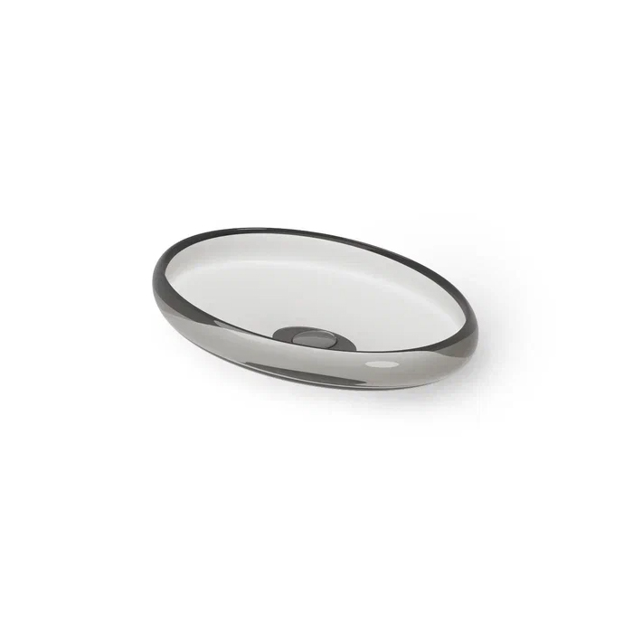 Dea Design Washbasins Раковина, накладная, без отв, Glasstech, прозрачная смола, цвет: Smoky Black R4