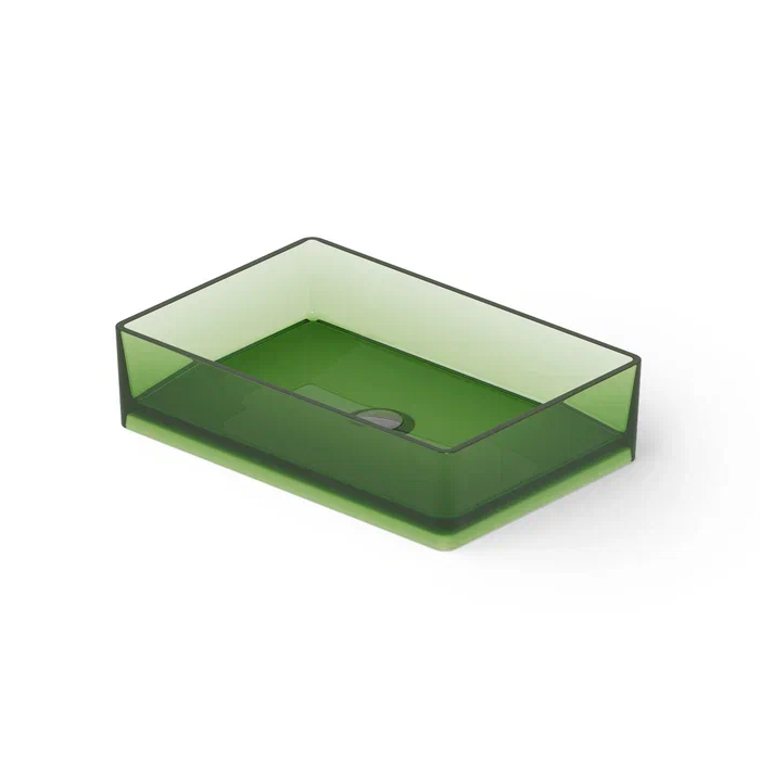 Dea Design Washbasins Раковина, накладная, без отв, Glasstech, прозрачная смола, цвет: Emerald R3