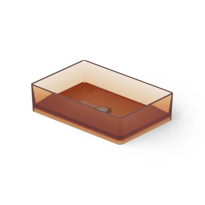 Dea Design Washbasins Раковина, накладная, без отв, Glasstech, прозрачная смола, цвет: Sunset R1