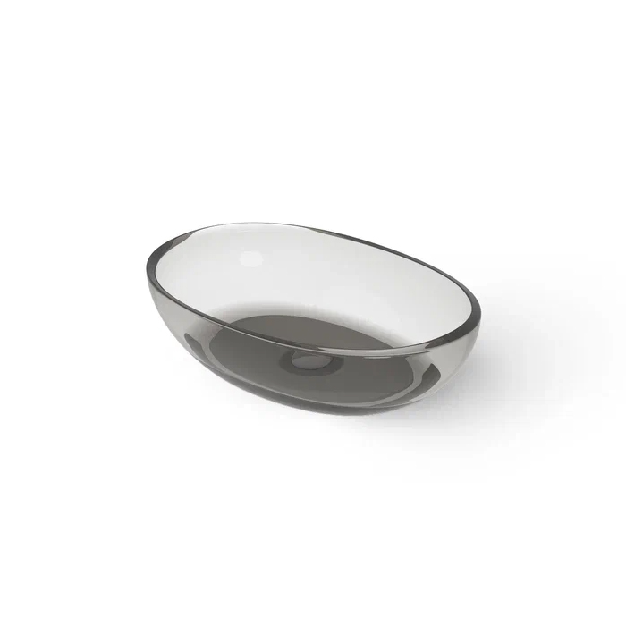 Dea Design Washbasins Раковина, накладная, без отв, Glasstech, прозрачная смола, цвет: Smoky Black R4