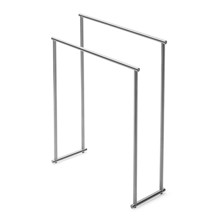 Decor Walther Bar Полотенцедержатель, напольный, двойной, цвет: сталь матовая