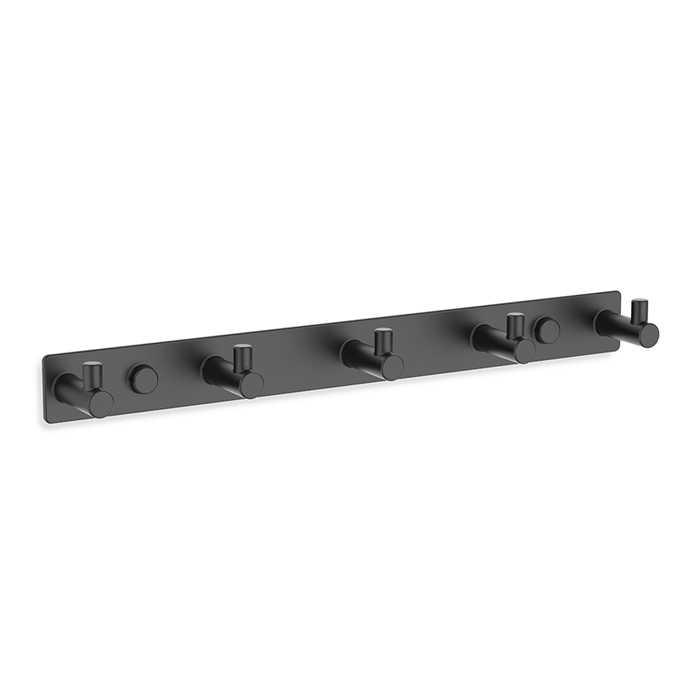 Decor Walther Basic HAK5 Панель с 5 крючками, подвесной, цвет: черный матовый