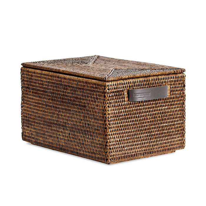 Decor Walther Basket Коробка универсальная, настольная, цвет: ротанг темный