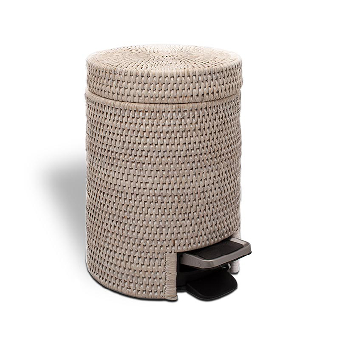 Decor Walther Basket Ведро для мусора, напольное, с педалью, цвет: ротанг светлый