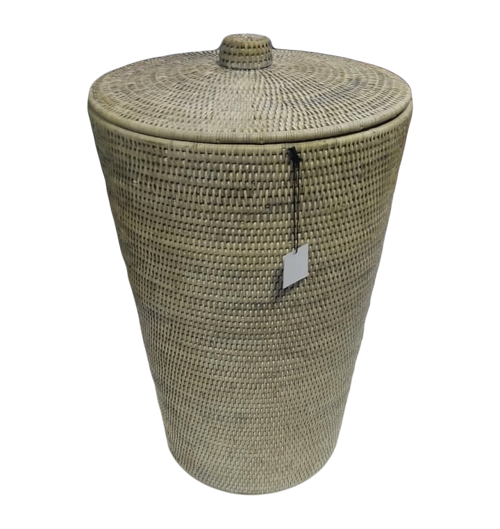 Decor Walther Basket WB Корзина для белья, с крышкой, напольная, цвет: ротанг светлый