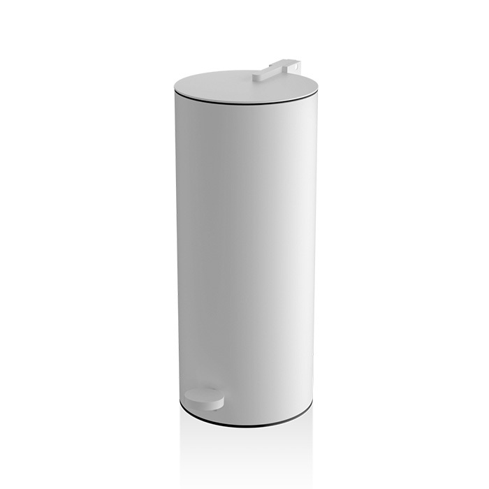 Decor Walther Bin 3 Ведро, с педалью и крышкой, напольое, цвет: белый матовый