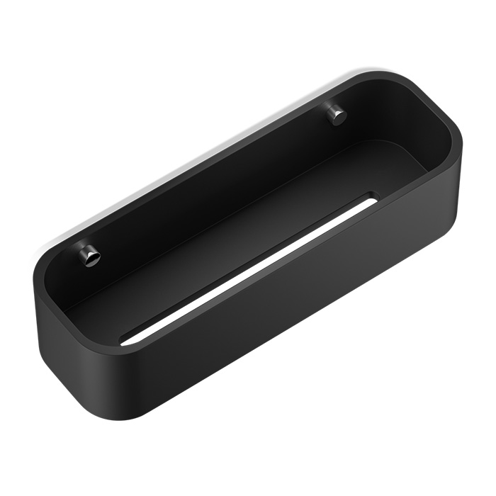 Decor Walther Black Stone DCT30 Душевая полочка, подвесная, цвет: черный матовый / хром