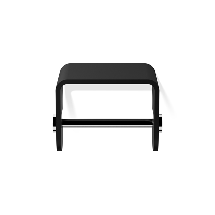 Decor Walther Black Stone TPH4 Держатель туалетной бумаги, подвесной, цвет: черный матовый / хром