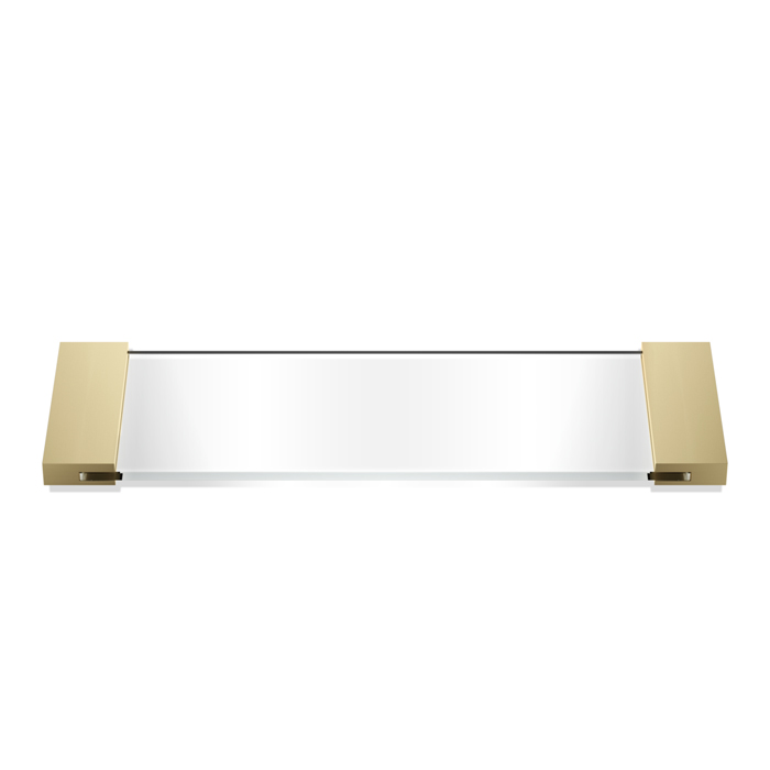 Decor Walther Classic Tab 34 Лоток универсальный, прозрачное стекло, настольный, цвет: золото матовое