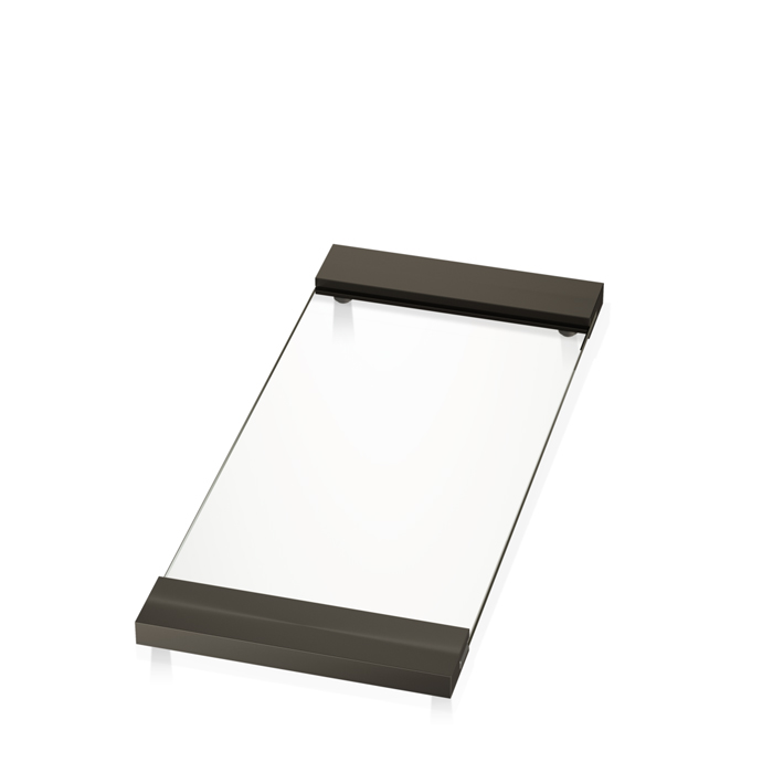 Decor Walther Classic Tab 37 Лоток универсальный, прозрачное стекло, настольный, цвет: темная бронза