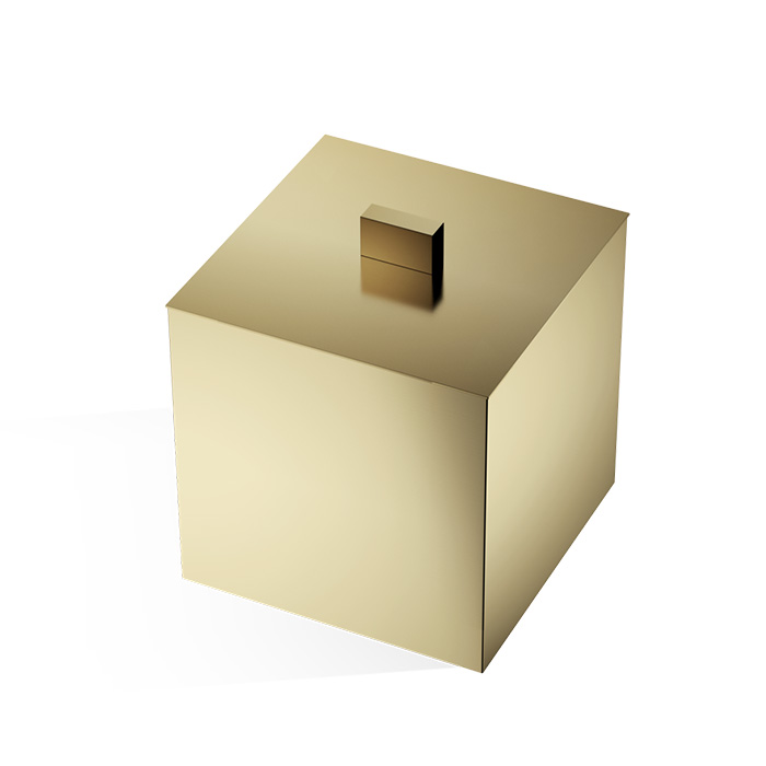 Decor Walther Cube DW 3560 Баночка универсальная, с крышкой, настольная, цвет: золото матовое