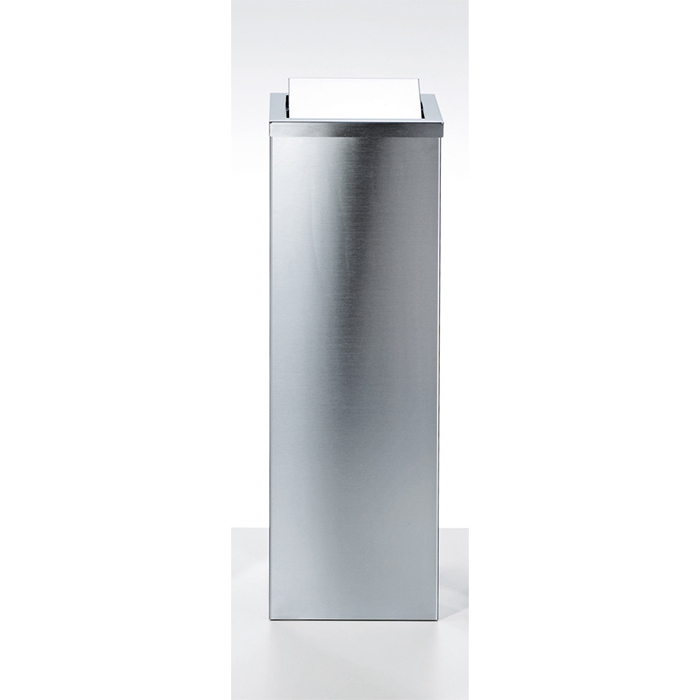 Decor Walther DW 1013 Корзина для бумаги, с крышкой, напольная, цвет: сталь матовая