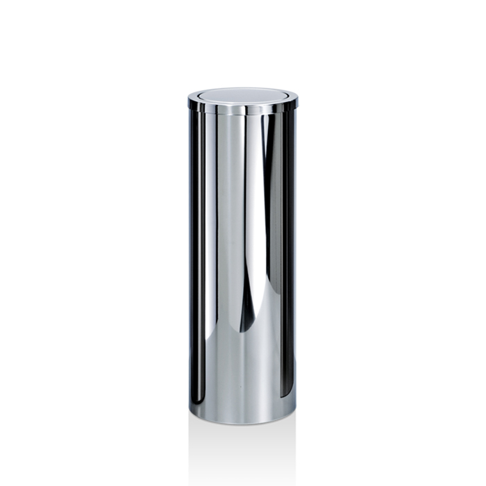 Decor Walther DW 1024 Корзина для бумаги, с крышкой, напольная, цвет: сталь полированная