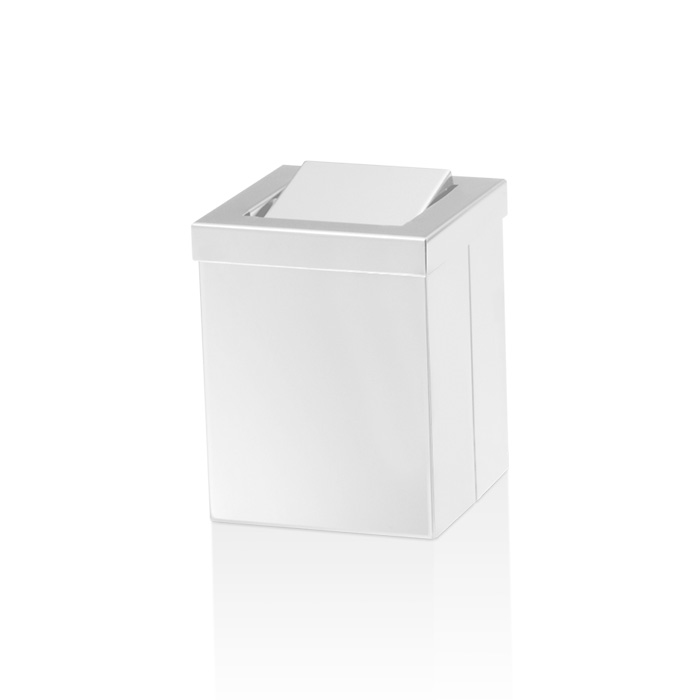 Decor Walther DW 1130 Корзина для бумаги, с крышкой, напольная, цвет: белый матовый
