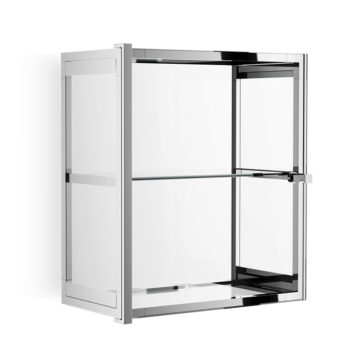 Decor Walther Glas S 2 Шкафчик подвесной, стекло прозрачное, цвет: хром