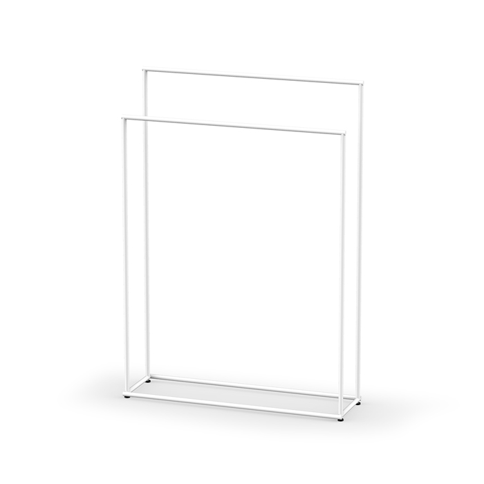 Decor Walther Mikado Полотенцедержатель, напольный, двойной, цвет: белый матовый