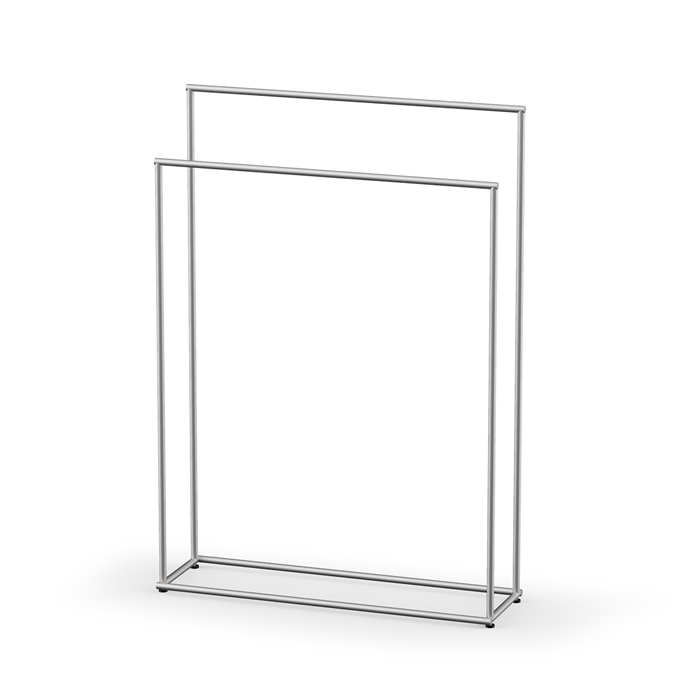 Decor Walther Mikado Полотенцедержатель, напольный, двойной, цвет: сталь матовая