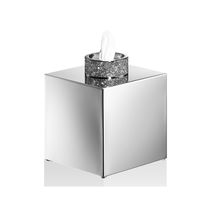 Decor Walther Rocks KB Диспенсер для салфеток, с кристаллами Swarovski, настольный, цвет: хром