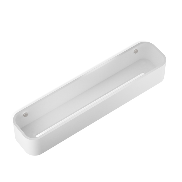 Decor Walther Stone DCT45 Душевая полочка, подвесная, цвет: белый / сталь матовая