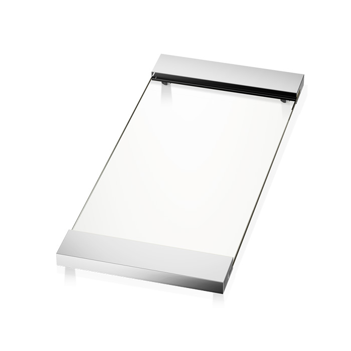 Decor Walther Tab 37 Лоток универсальный, прозрачное стекло, настольный, цвет: хром