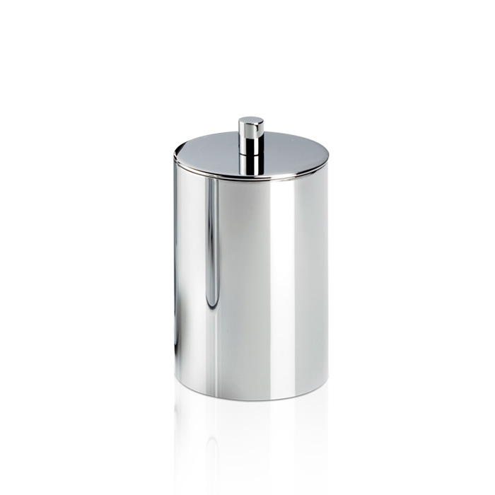 Decor Walther Tube BMD Баночка универсальная, с крышкой, настольная, цвет: хром
