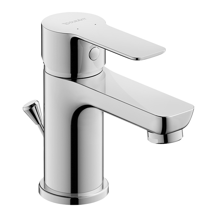 Duravit A.1 Смеситель для раковины, 1 отв, с донным клапаном, излив, цвет: хром
