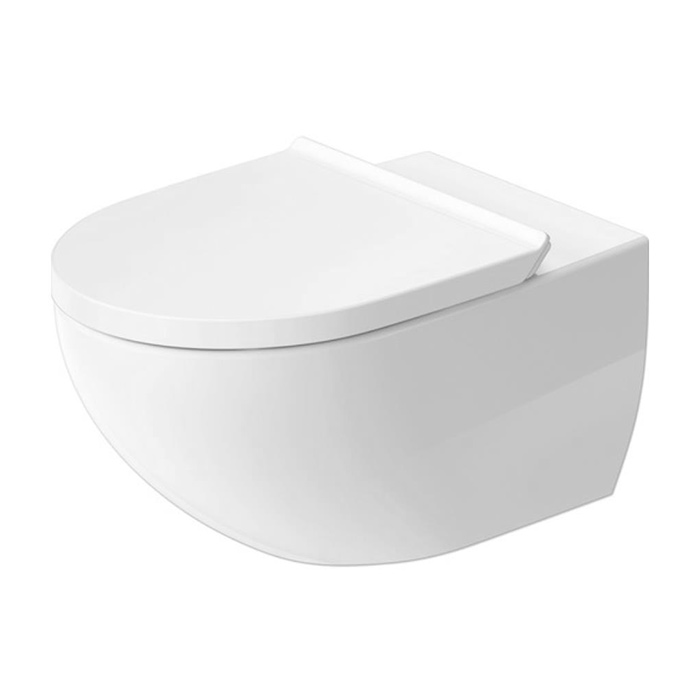 Duravit Architec Комплект: унитаз подвесной Rimless, сиденье с микролифтом, Durafix, цвет: белый