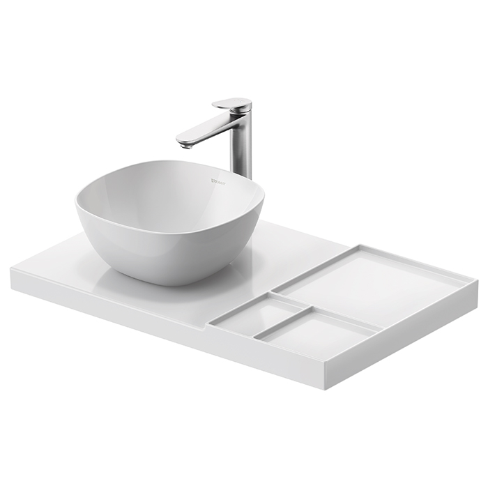 Duravit Aurena Керамическая консоль подвесная, левая, HygieneGlaze, цвет: белый глянец