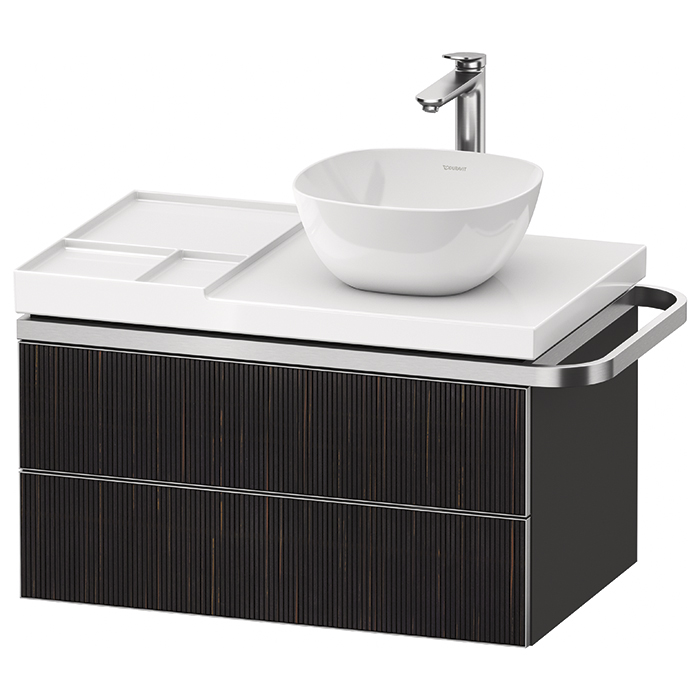 Duravit Aurena Тумба подвесная под раковину, цвет: графит матовый/шпон черное дерево
