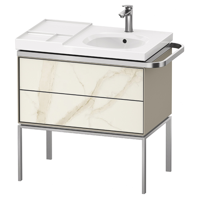 Duravit Aurena Тумба подвесная под раковину, цвет: Таупе шелковисто-матовый/мраморная структура