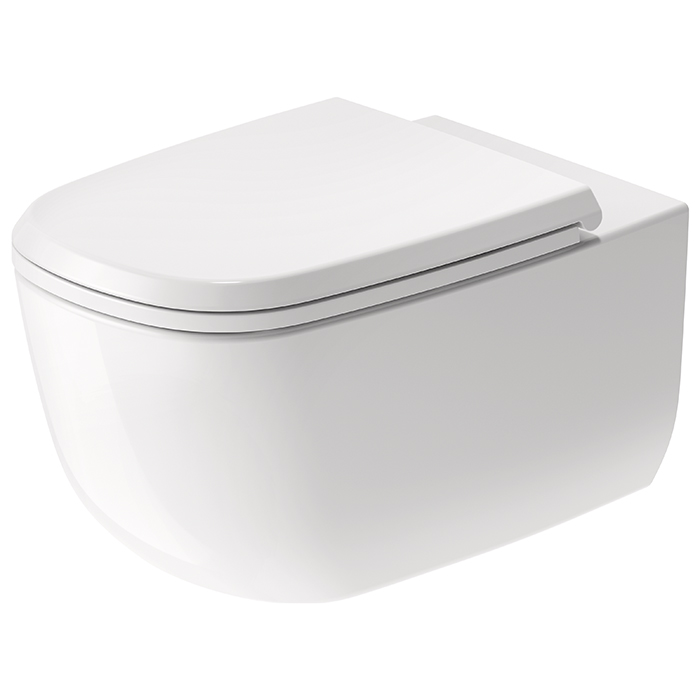 Duravit Aurena Унитаз подвесной, безободковый, с креплением, цвет: белый глянец
