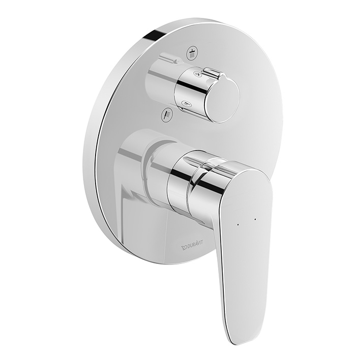 Duravit B.1 Смеситель для душа, встраиваемый, с переключателем и перепускным клапаном, цвет: хром