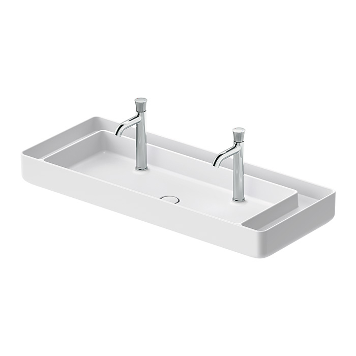 Duravit Bento Starck Box Раковина накладная, с 2 отв, HygieneGlaze, цвет: белый глянцевый