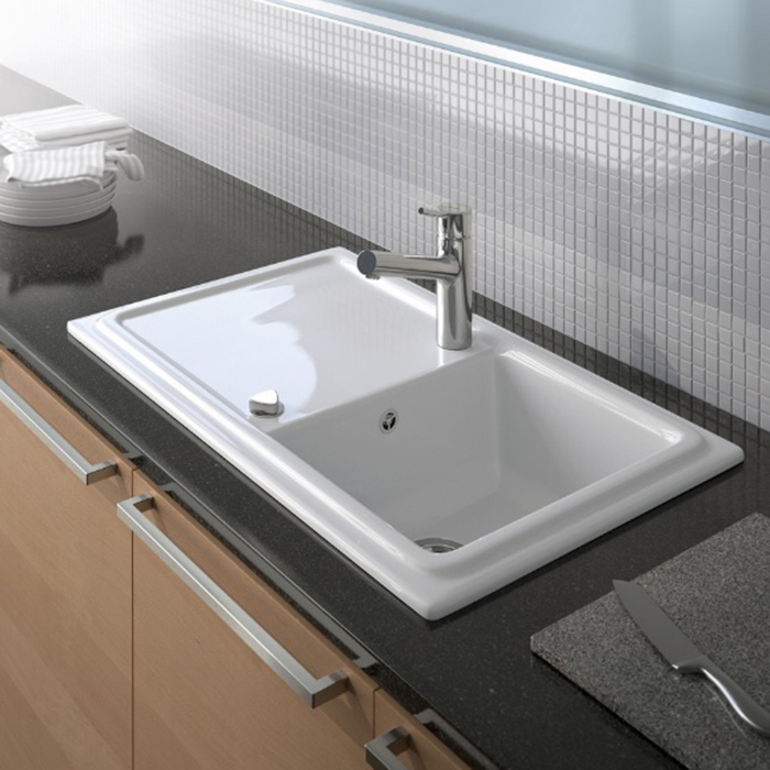 Duravit Cassia Кухонная мойка, встраиваемая, цвет: белая