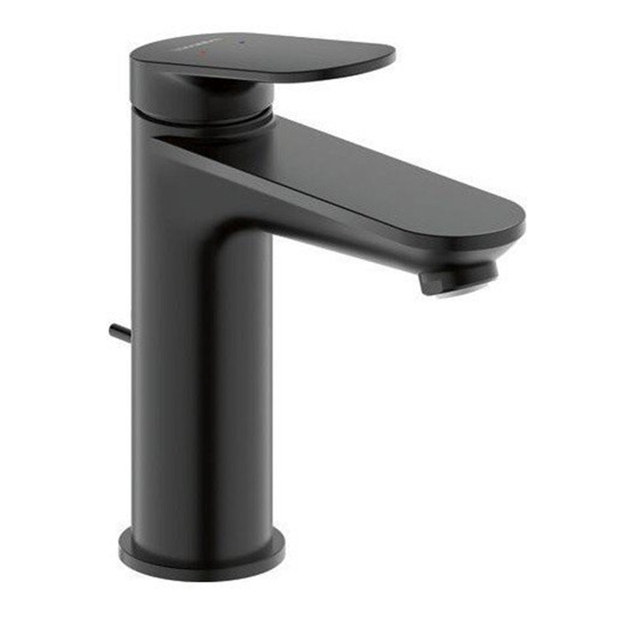 Duravit Circle L Смеситель для раковины, на 1 отв, с донным клапаном, цвет: черный матовый