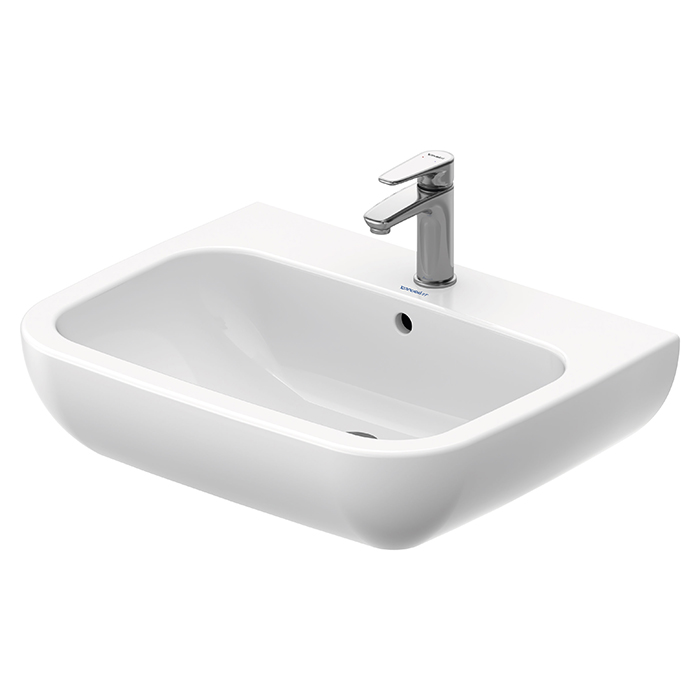 Duravit D-Code Раковина с перел, с 1 отв. под смес, цвет: белый