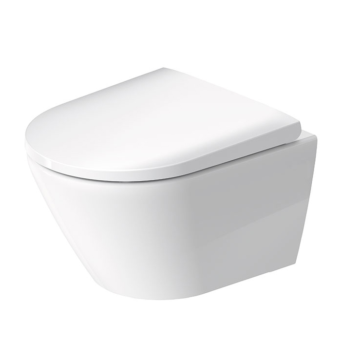 Duravit D-Code Унитаз, подвесной, безободковый, с сиденьем микролифт, цвет: белый глянцевый