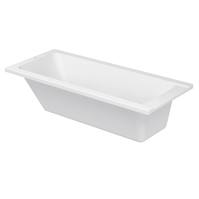 Duravit D-Code Ванна акриловая, встраиваемая, с 1 наклоном для спины, выпуск в зоне ног, цвет: белый