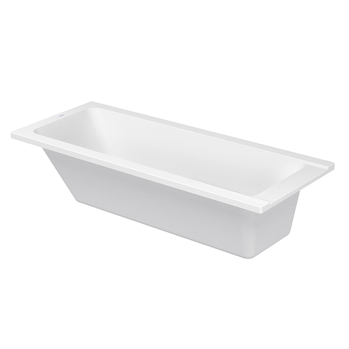 Duravit D-Code Ванна акриловая, встраиваемая, с 1 наклоном для спины, выпуск в зоне ног, цвет: белый