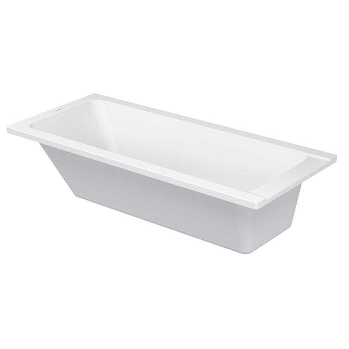 Duravit D-Code Ванна акриловая, встраиваемая, с 1 наклоном для спины, выпуск в зоне ног, цвет: белый